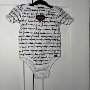 Harley-Davidson Black and White Script Bodysuit